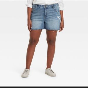 NWT high waisted distressed denim shorts